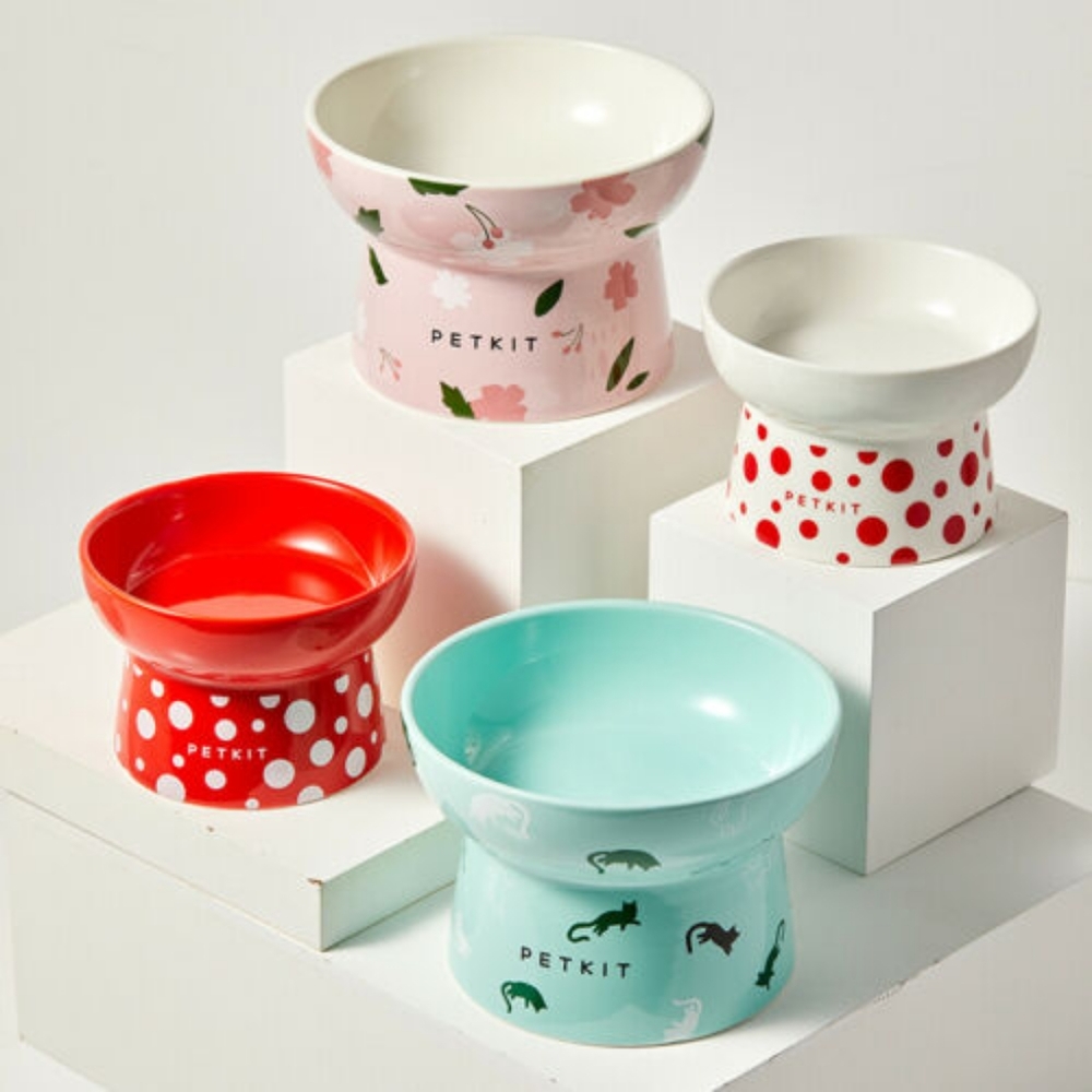 PETKIT Ceramic Raised Cat Food Bowls